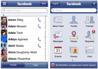Facebook per iPhone arriva alla versione 3.4.3: semplici bug fixes