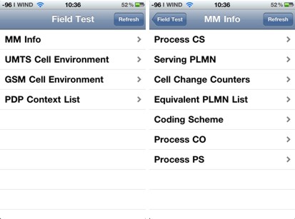 Nuove voci in Field-Test Mode con iOS 4.2.1