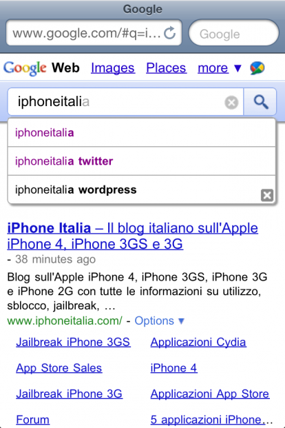 Google Instant attualmente in fase beta sui dispositivi iOS [ANCHE IN ITALIA]