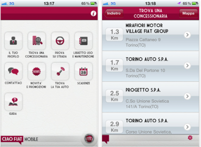 Ciao Fiat Mobile: l’applicazione ufficiale Fiat per tutti gli automobilisti
