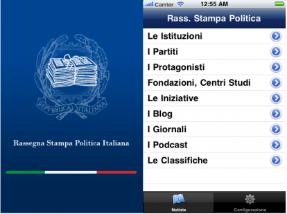 Rassegna Stampa Politica Italiana, gratis su AppStore