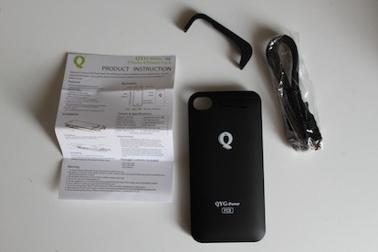 QYG: custodia stand con batteria integrata per iPhone 4