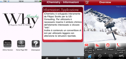 iPhoneItalia Quick Review: iChemistry , Tirol, e WhyMarche