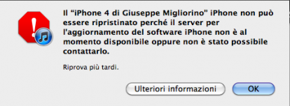 Server Apple sovraccarichi, difficoltà nell’aggiornare a iOS 4.2 [AGGIORNATO – SOLUZIONE!]