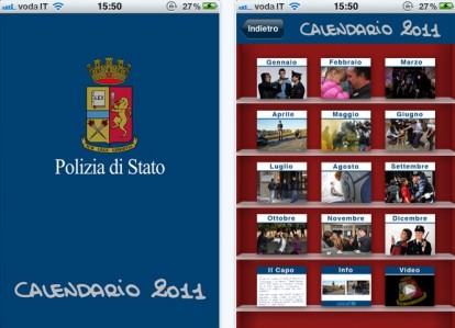 Calendario 2011 – Polizia di Stato arriva su AppStore!