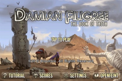 Damian Filigree: the Book of Thoth – un nuovo puzzle game su AppStore