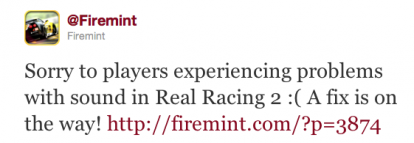 Firemint: presto risolveremo i problemi con l’audio di Real Racing 2, nel frattempo ecco alcune soluzioni temporanee