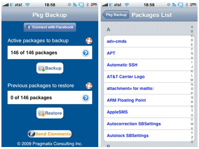 GUIDA PKGBackup: backup e restore completo dei contenuti Cydia dopo un ripristino dell’iPhone con iTunes