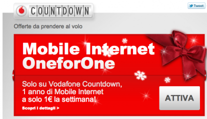Vodafone Countdown: attiva la Mobile Internet per iPhone ad 1€ a settimana [Offerta Limitata]