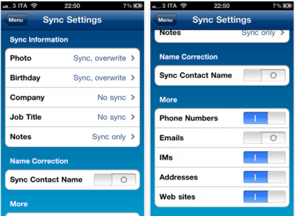 AllSync, per mantenere aggiornati i contatti tramite Social Network [GRATIS]
