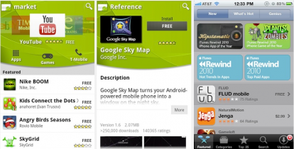 Il nuovo Android Market e il confronto con App Store