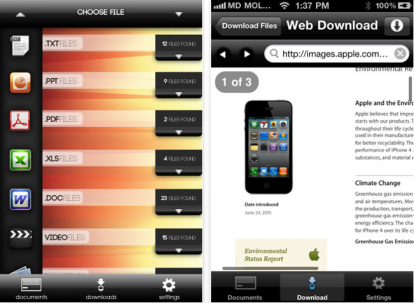 PDF, DOC, XLS Fast Reader, un ottimo lettore di documenti per iPhone