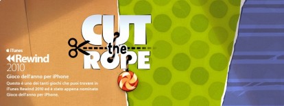 Cut the Rope eletto gioco dell’anno da iTunes Rewind 2010!