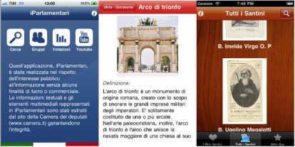 iPhoneItalia Quick Review: iParlamentari, iArte, iSantini
