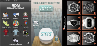 iPhoneItalia Quick Review: RomaDailyNews, Toilet Time Pro, World Time Hamilton