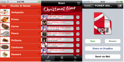 iPhoneItalia Quick Review: Ricette di Natale, SingRing Christmas Time, DropUploader