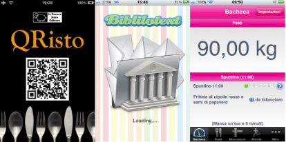 dieta iPhoneItalia Quick Review: QRisto, Bibliotext, La mia Dieta Zona