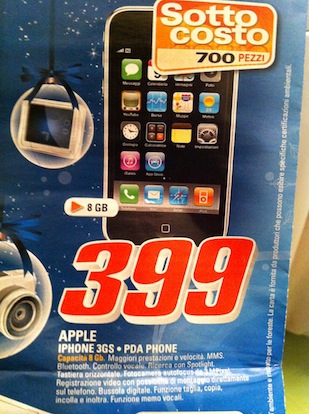Da Saturn 700 iPhone 3GS al prezzo di 399€