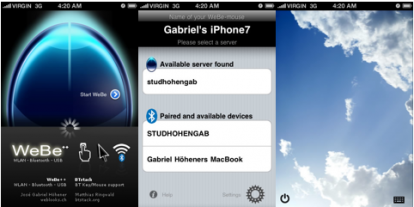 WeBe++: trasforma l’iPhone in una tastiera ed in un mouse bluetooth [Cydia]