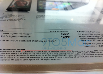 Apple conferma l’iPhone 4 bianco per la primavera del 2011