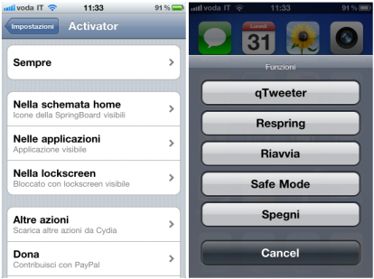 Activator, il tweak per attivare diverse funzioni dell’iPhone in maniera molto semplice, si aggiorna con importanti novità [Cydia]