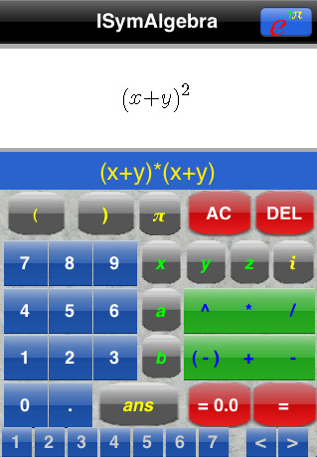 ISymAlgebra, risolvi facilmente espressioni ed equazioni su iPhone