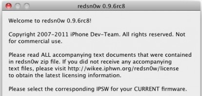 Il Dev Team rilascia Redsn0w 0.9.6rc8