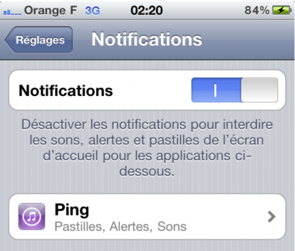 iOS 4.3 beta 2: introdotte le notifiche Push per Ping nelle Impostazioni