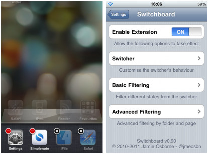 Switchboard: personalizza le funzioni del Fast App Switcher di iOS 4 [Cydia Store]