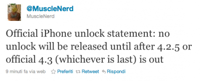MuscleNerd: nessun unlock prima del rilascio di iOS 4.2.5/4.3
