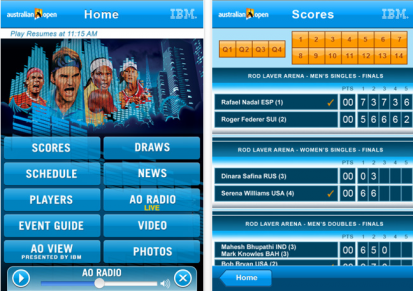 Segui l’Australian Open di tennis con l’applicazione ufficiale per iPhone