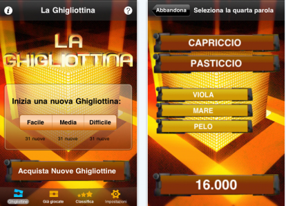 Il gioco ufficiale della Ghigliottina arriva su iPhone