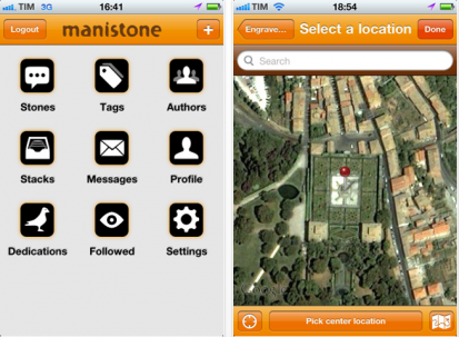 Manistone, l’applicazione che permette di geolocalizzare i propri pensieri!