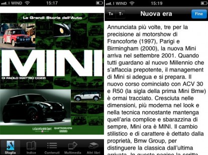 La monografia sulla Mini su iPhone e iPad grazie a Quattroruote e La Gazzetta dello Sport