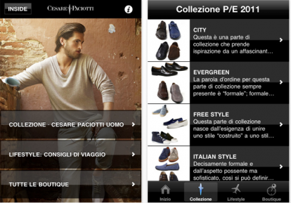 Cesare Paciotti Uomo lancia l’applicazione iPhone dedicata al pubblico maschile delle sue collezioni