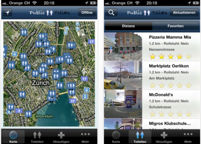 Public Toilets, l’applicazione che ti aiuta a trovare i bagni pubblici con l’iPhone