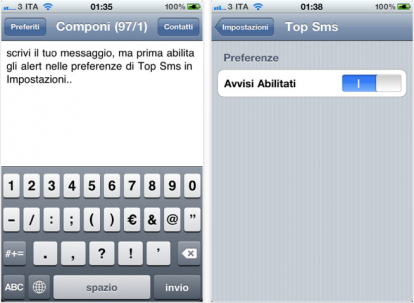 Top Utility SMS ti avvisa sui destinatari dei messaggi