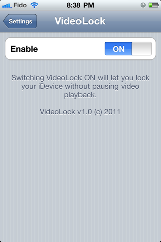 VideoLock: continua la riproduzione dei video anche con iPhone in stand-by [Cydia]