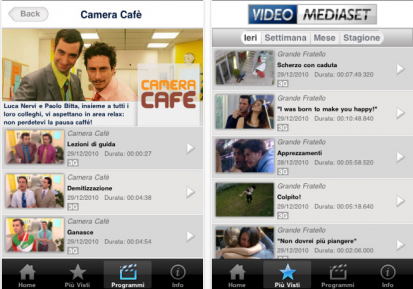 VideoMediaset: per guardare i video del portale Mediaset anche su iPhone