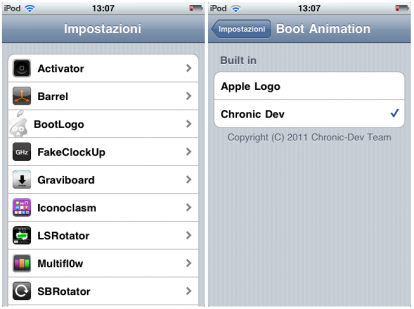 Animate: un tweak per utilizzare boot logo personalizzati su iOS 4.2.1 [Cydia]