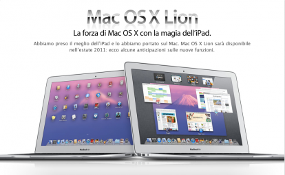 Apple rilascia la prima preview di Mac OS X Lion per gli sviluppatori!