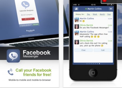 Facebook Messenger: chat e chiamate VoIP da iPhone verso amici Facebook