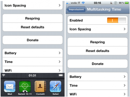 Multitasking Time 2: un tweak per visualizzare l’orologio e non solo nel dock del multitasking [Cydia]