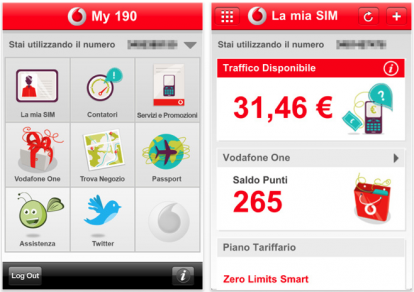 Vodafone rilascia un aggiornamento per My190