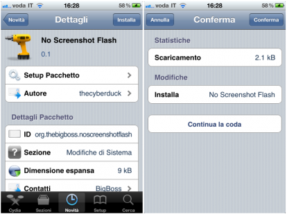 No Screenshot Flash, un tweak per rimuovere il flash quando si scatta uno screenshot [Cydia]