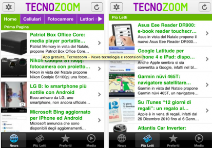 Tecnozoom porta le news hi-tech in tasca