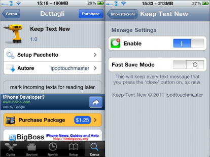 Keep Text New, il tweak che ti aiuta a ricordare di leggere gli SMS che avete ricevuto [Cydia Store]