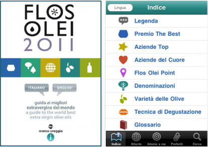 Flos Olei 2011: la prima guida internazionale agli oli extravergine d'oliva  sull'App Store - iPhone Italia