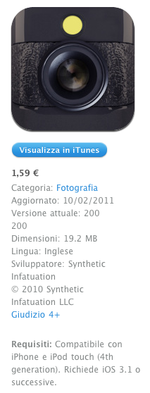 Nuovo importante aggiornamento per Hipstamatic per iPhone