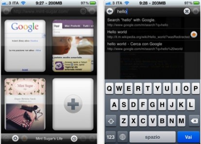 Mint Browser, il browser leggero e veloce per iPhone
